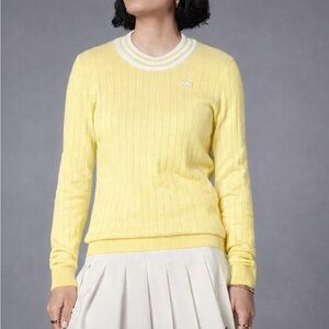 Adidas Cashmere Blend Sweater – Small – Spring Pastel Yellow
